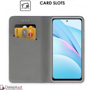Telone smart magnet serijos atverčiamas dėklas - juodas (Xiaomi Mi 10T Lite)